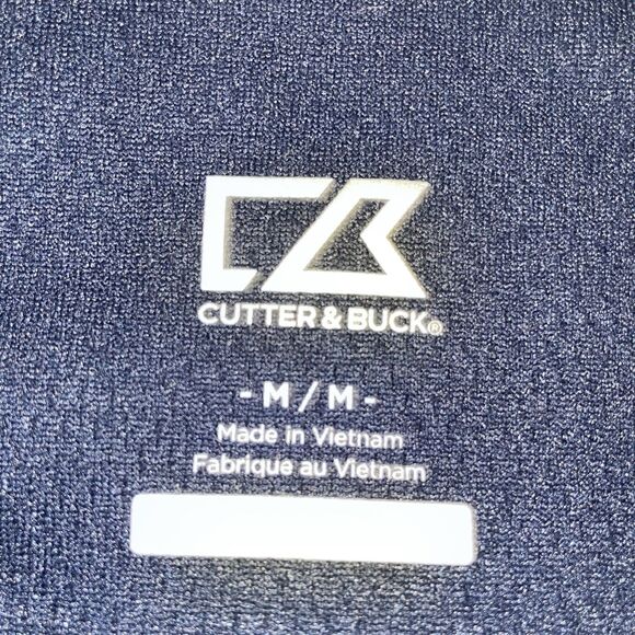 Cutter & Buck Mens West Virginia Mountaineers 1/4 Zip Pullover Navy Med EUC - Picture 5 of 11